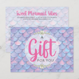Tarjeta de certificado de regalo para Mermaid Tail