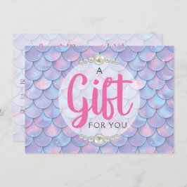 Tarjeta de certificado de regalo para Mermaid Tail