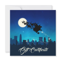 Tarjeta de certificado de regalo para Navidades de