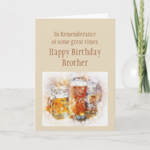 Tarjeta de cerveza Ale divertido cumpleaños herman