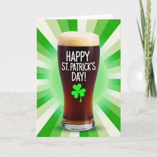 Tarjeta de cerveza del día de San Patricio