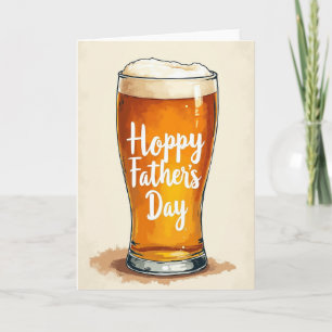 Tarjeta de cerveza del día del padre espumoso