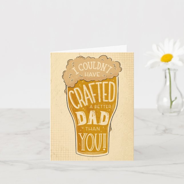 Tarjeta de cerveza del día del padre | No pude hab (Planta pequeña)