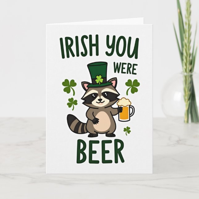 Tarjeta de cerveza 'Irish You Were' (Anverso)