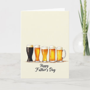 Tarjeta de cerveza refrescante del Día del Padre