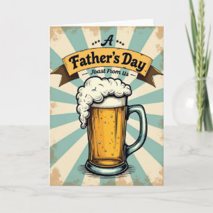 Tarjeta de cerveza retro del día del padre