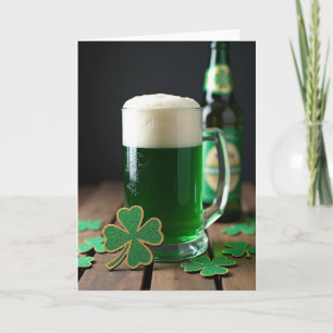 Tarjeta de Cerveza Verde del Día de San Patricio