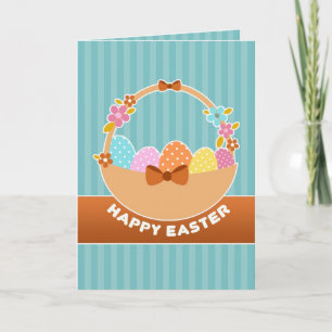 Tarjeta de cesta de huevos de Pascua