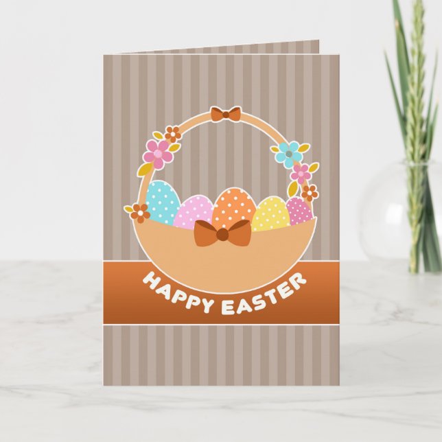 Tarjeta de cesta de huevos de Pascua (Anverso)