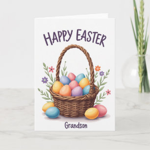 Tarjeta de Cesta Festiva de Huevos