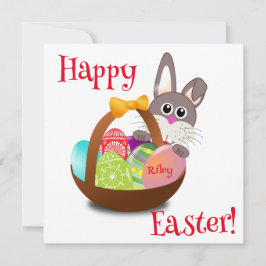 Tarjeta de cesta personalizada de Pascua