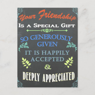 Tarjeta de Chalkboard de amistad