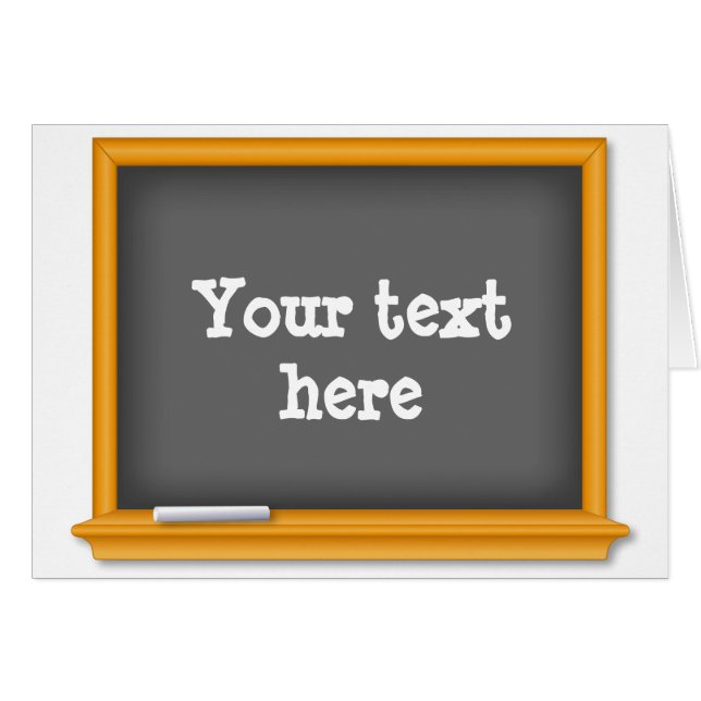 Tarjeta de Chalkboard para aula de personalizable (Anverso (Horizontal))