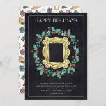 Tarjeta de Chalkboard para Navidades de vacaciones<br><div class="desc">Celebren la fiesta con AMIGOS™. Personalice agregando su mensaje de vacaciones personalizado!</div>