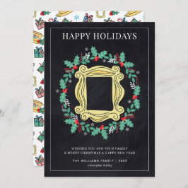 Tarjeta de Chalkboard para Navidades de vacaciones