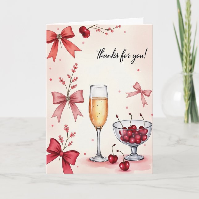 Tarjeta de champán de celebración (Anverso)