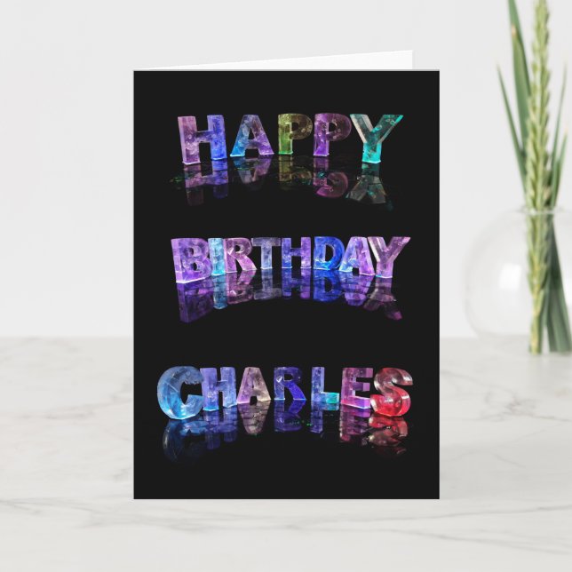 Tarjeta de Charles del feliz cumpleaños (Anverso)