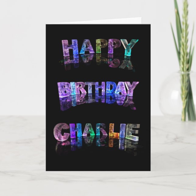 Tarjeta de Charlie del feliz cumpleaños (Anverso)