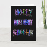 Tarjeta de Charlie del feliz cumpleaños