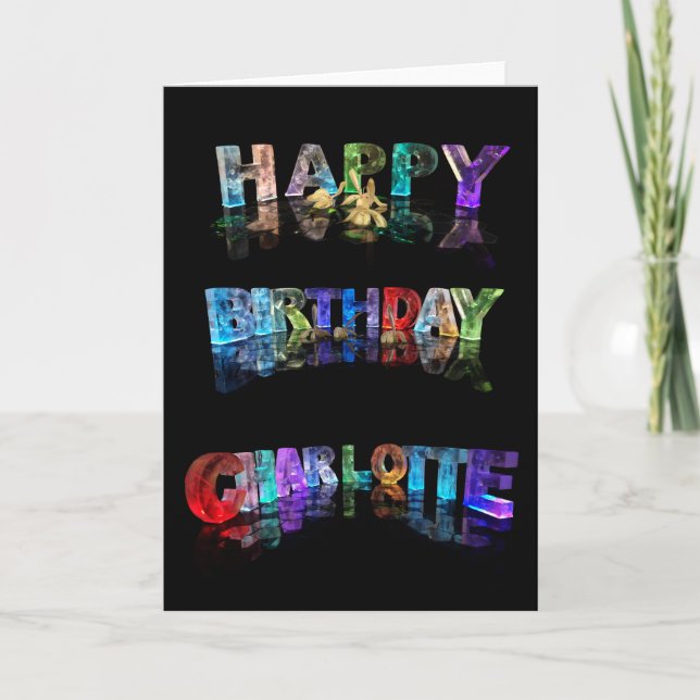 Tarjeta de Charlotte del feliz cumpleaños (Anverso)