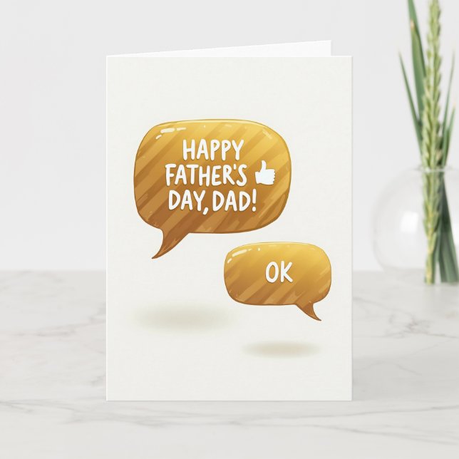 Tarjeta de Chat del Día del Padre Dorado (Anverso)