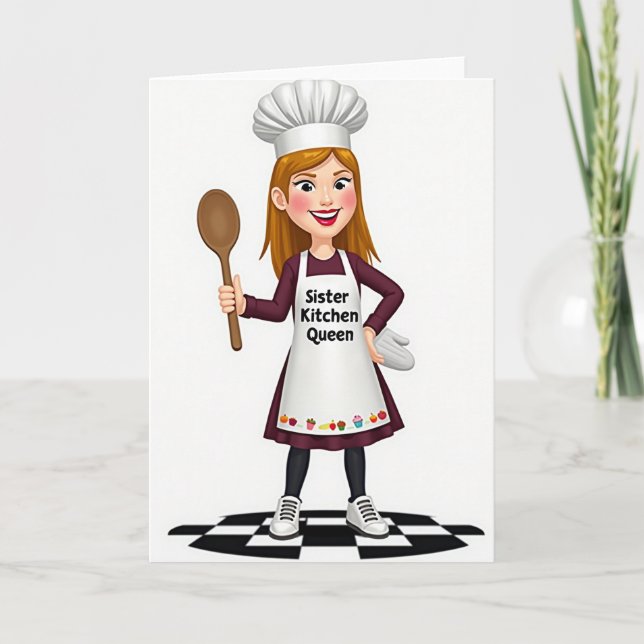 Tarjeta de Chef del Día de la Madre Dulce (Anverso)