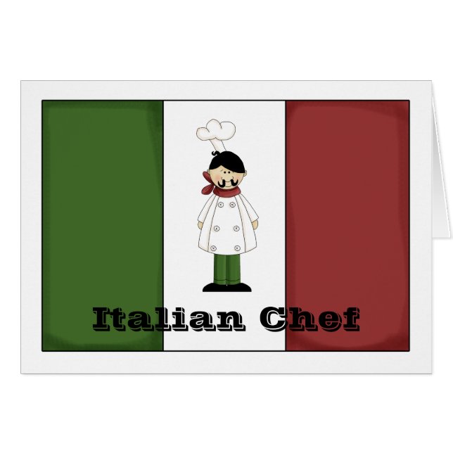 Tarjeta de Chef Italiano #5 (Anverso (Horizontal))