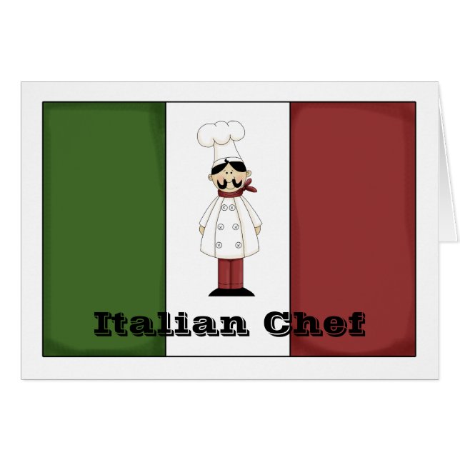 Tarjeta de Chef Italiano #6 (Anverso (Horizontal))