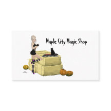 Tarjeta de Chica Blona Witch Pin Up