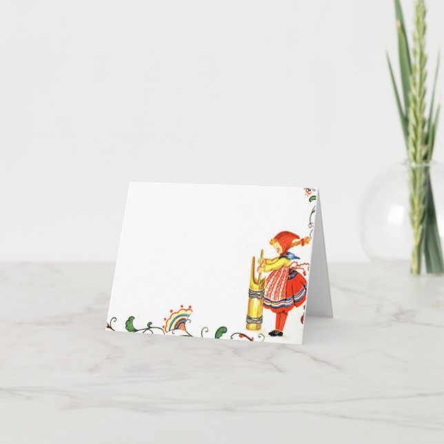 Tarjeta de Chica de cortadora de mantequilla de vi (Anverso)