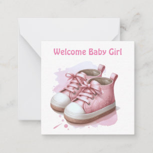 Tarjeta de Chica de Recién nacido de bienvenida