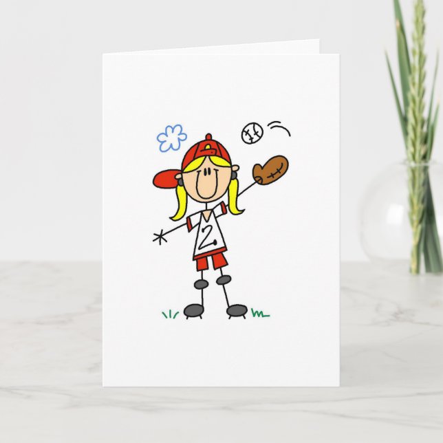 Tarjeta de chica de Softball (Anverso)