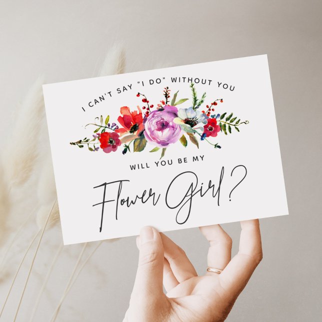 Tarjeta de chica Flor Floral Bouquet (Subido por el creador)