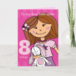 tarjeta de chica personalizado "Girlie cuddle" ros