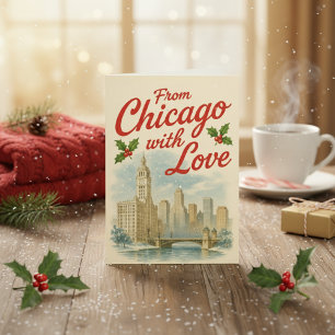 Tarjeta De Chicago con amor - Navidad ventilado