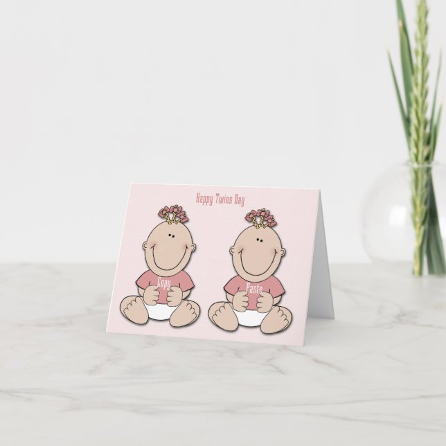 Tarjeta de Chicas del Día del Gemer Feliz (Anverso)