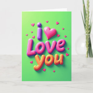 Tarjeta de chicle I Love You