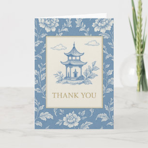 Tarjeta de Chinoiserie Azul