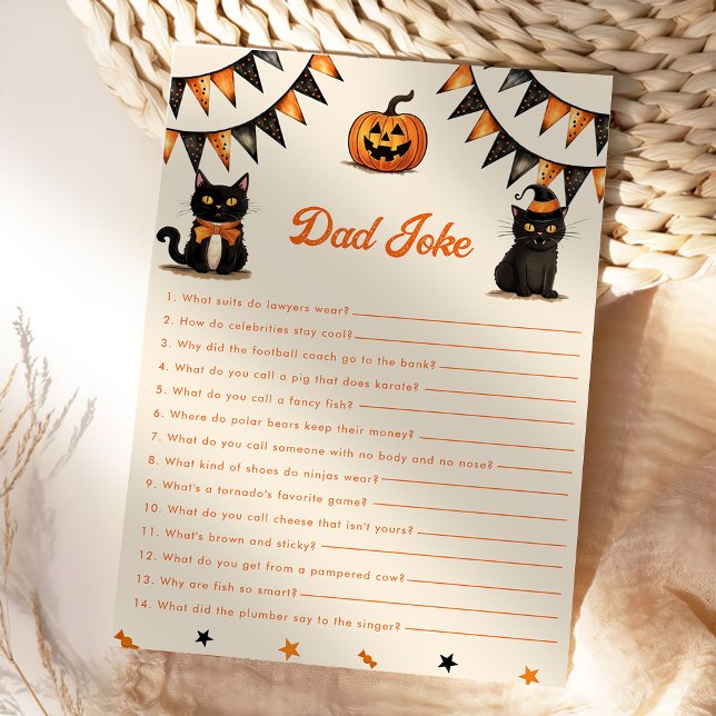Tarjeta de Chiste Black Cat Halloween Dad (Subido por el creador)