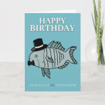 Tarjeta de Chiste Brother Birthday Fish Pun<br><div class="desc">Envíe a su hermano pescador o pez loco esta graciosa tarjeta de cumpleaños haciéndole saber que es tan pescado.</div>