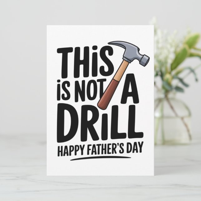 Tarjeta de Chiste de papá para el día del padre pa (Anverso de pie)