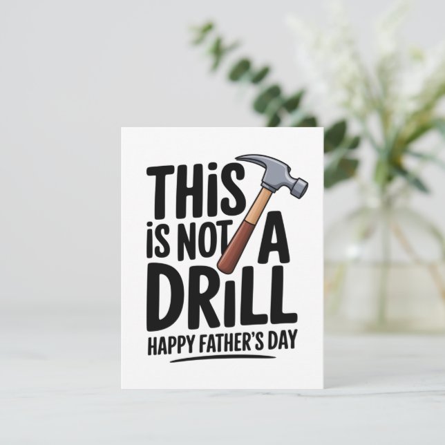 Tarjeta de Chiste de papá para el día del padre pa (Anverso de pie)