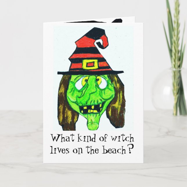 Tarjeta de CHISTE HALLOWEEN WITCH (Anverso)