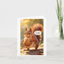 Tarjeta de chiste inspirada en ardilla divertida