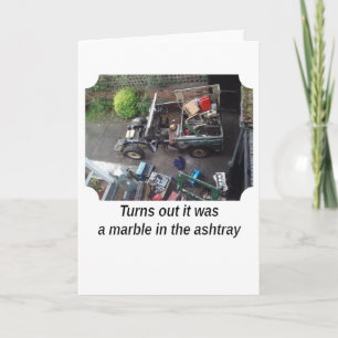 tarjeta de chiste mecánico para automóviles