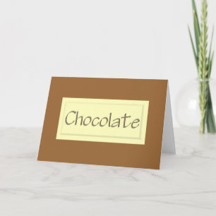 Tarjeta de chocolate blanco