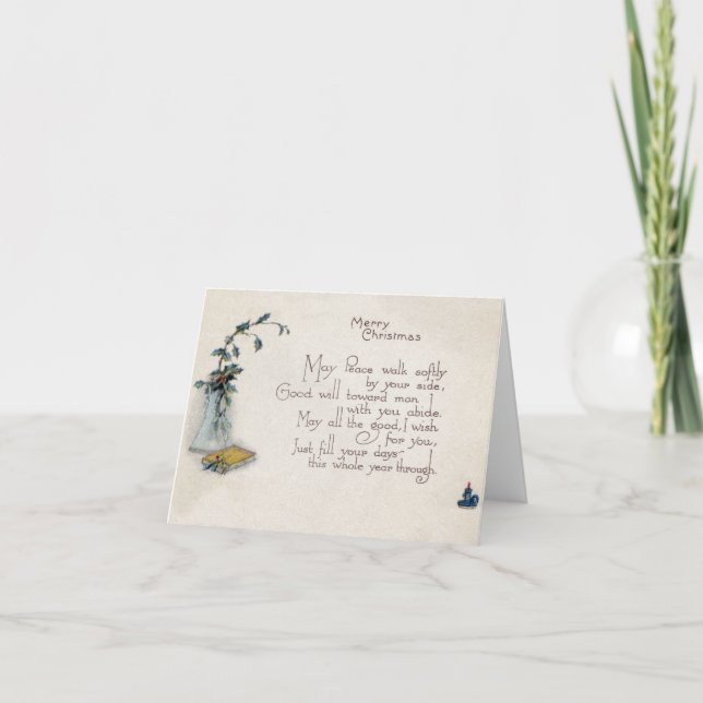 Tarjeta de Chrismas del vintage (Anverso)