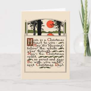 Tarjeta de Chrismtas de la era de las artes y arte