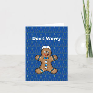 Tarjeta de Chrismukkah del hombre de jengibre judí