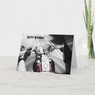 Tarjeta de ciclismo de cumpleaños feliz